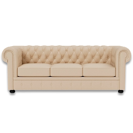 Трехместный диван из кожи (1,45-2м между подлокотниками)